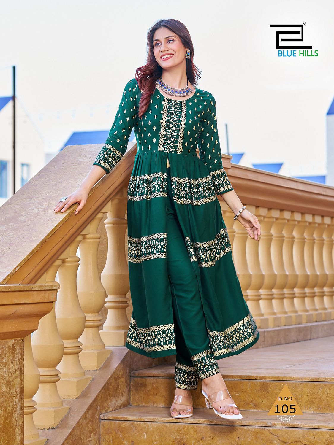 Maharani By Blue Hills Long Printed Kurtis Catalog

